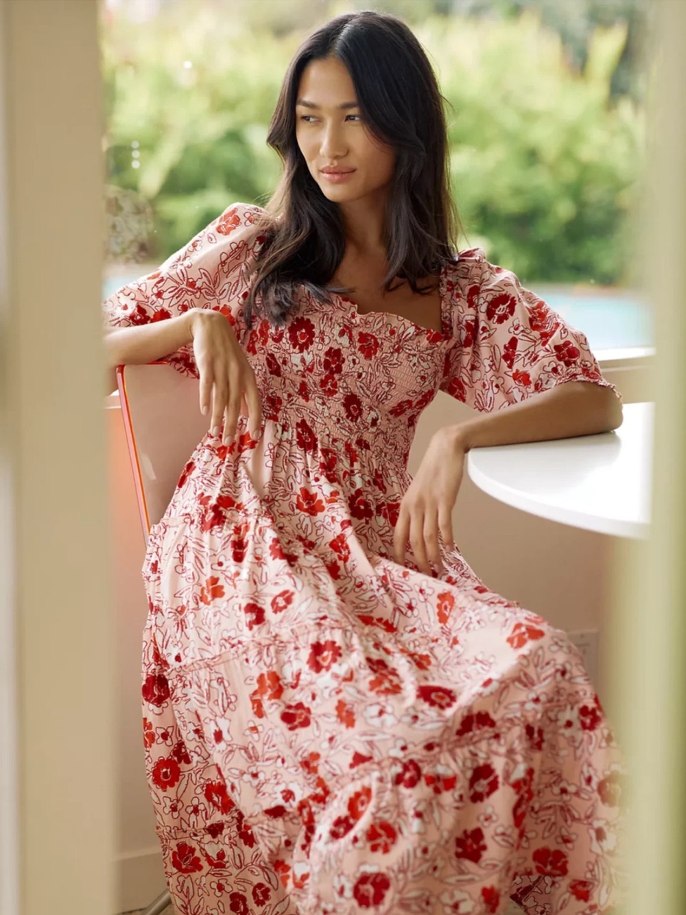 Anthropologie Ro’s Garden Venus Cover Up Midi Dress